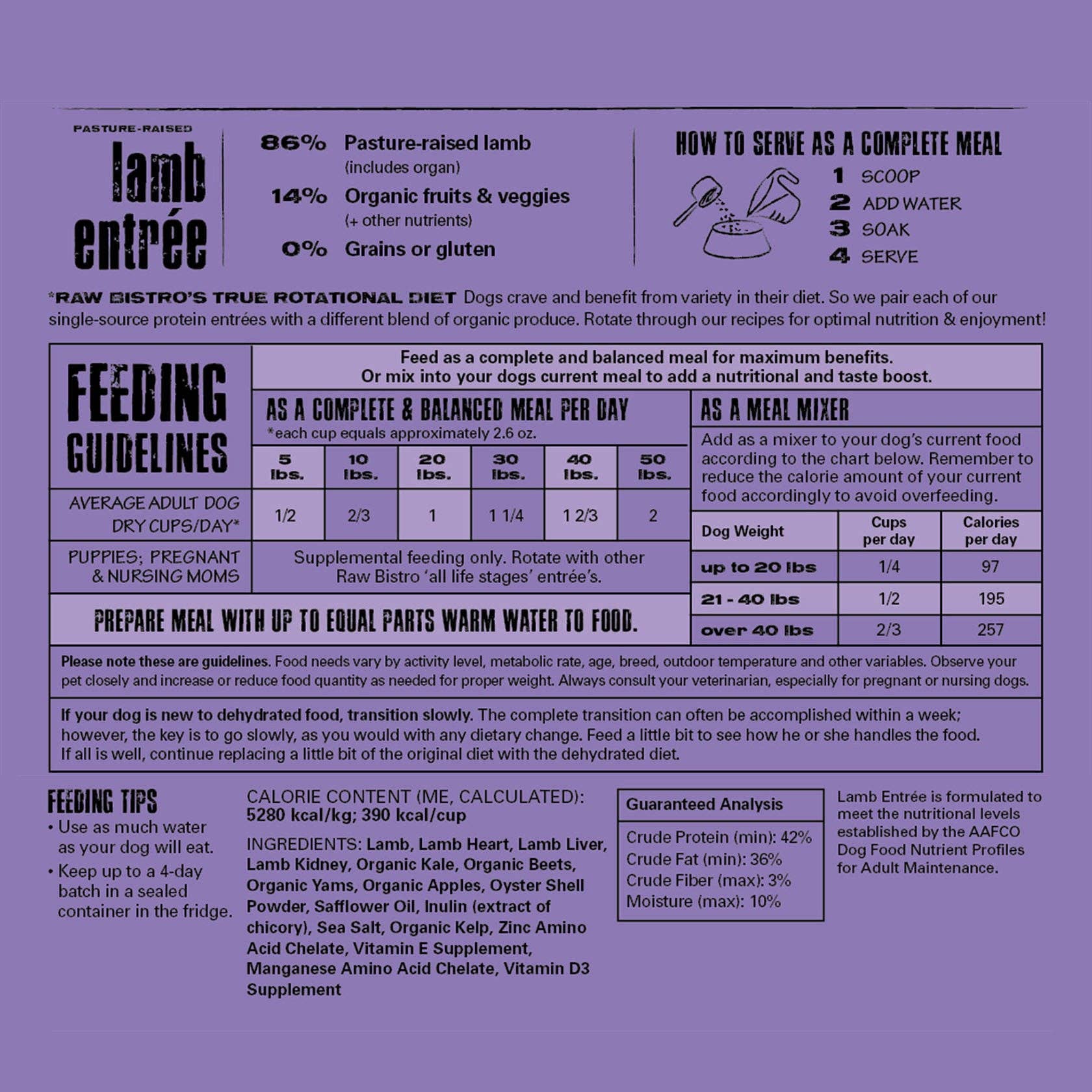 Raw Bistro Pet Fare - Wholesale Pet Food - Dog - 🐑 Raw Bistro Dehydrated Lamb Entrée for Dogs1