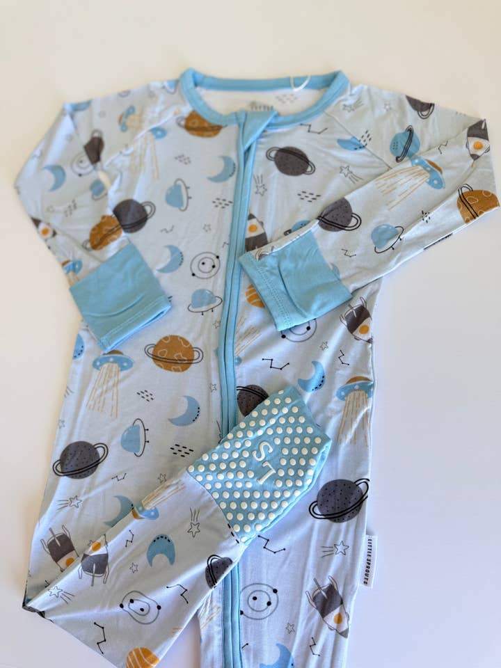 Space Sprouts - Convertible Zipper Romper for wholesale by Little Sprouts Clothing