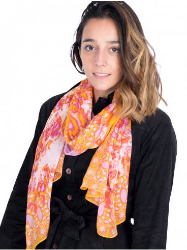 Rechteckiger Chiffon-Schal für den Großhandel von Kimago Look