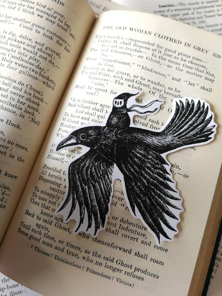 Autocollant Vinyle Cavalier de Corbeau pour la vente par Jon Turner Illustration