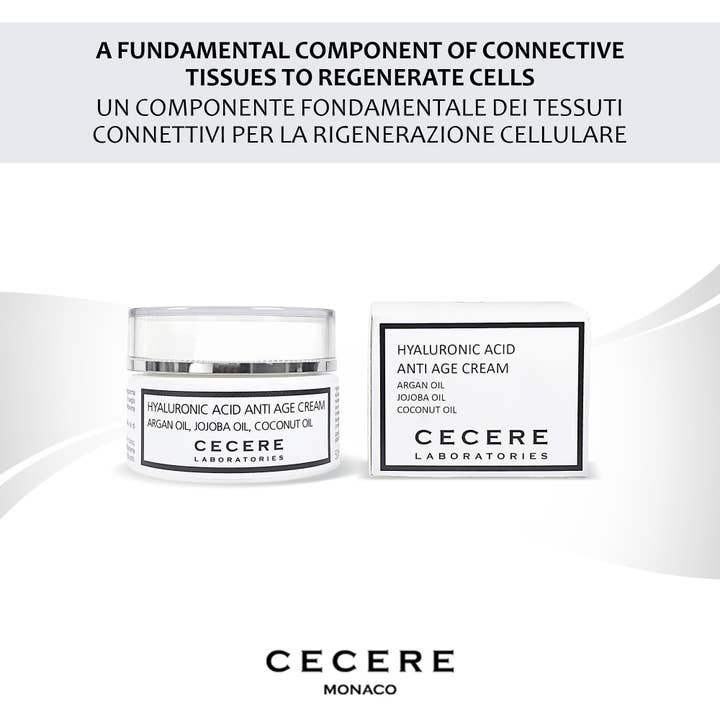 Cecere Monaco (Cecere Laboratories - Cecere Group)) - Wholesale Anti-aging moisturizer - Hyaluronzuurcrème met arganolie Jojoba-olie Kokosolie1