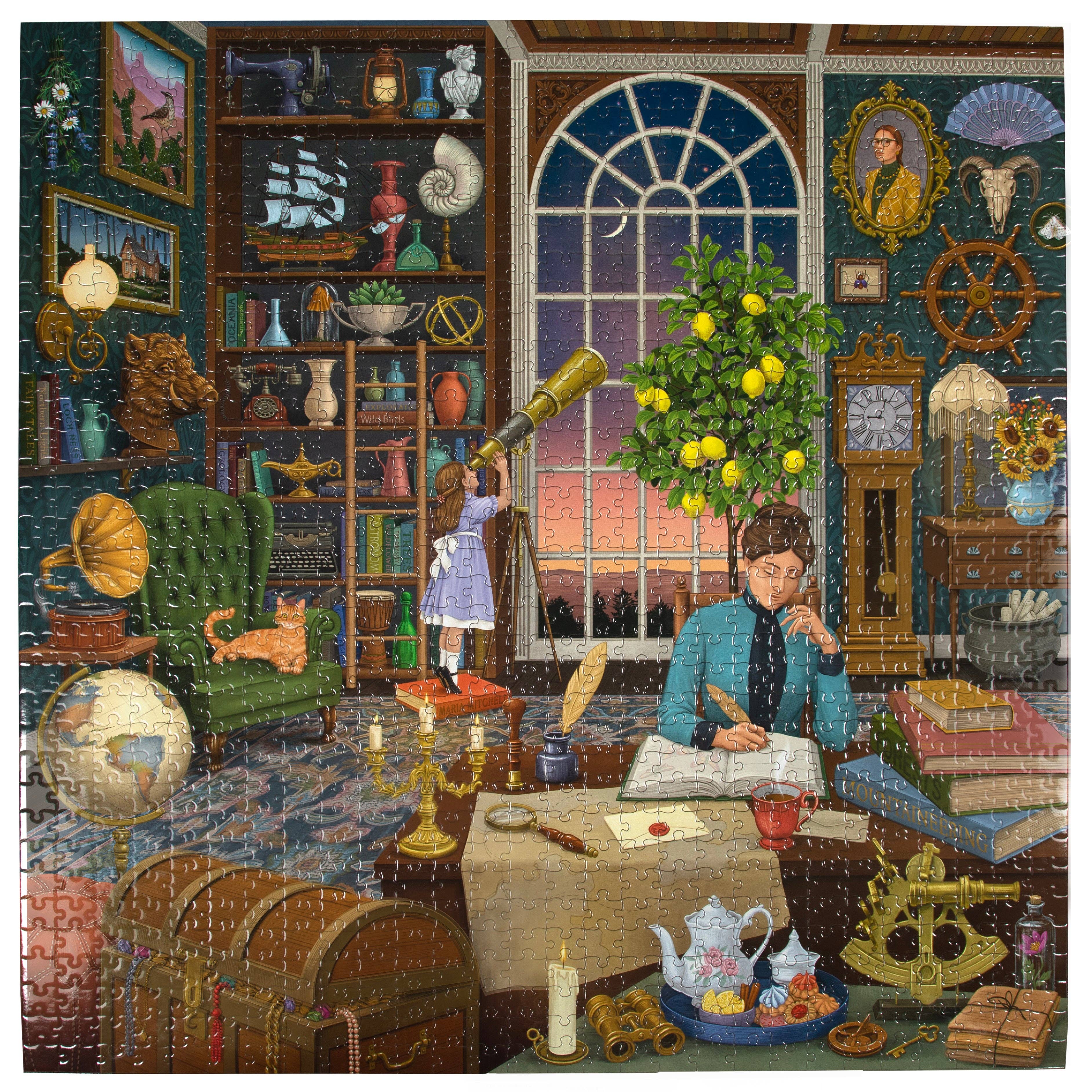 eeBoo - Wholesale Puzzle - Adult - Alchemist's Library 1000 Piece Square Puzzle2