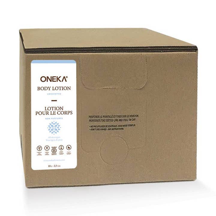 Lotion pour le corps non parfumée Oneka 9,75 L pour la vente par Oneka Canada
