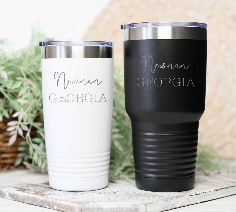 Quotable Life - Vente Gourde/bouteille isotherme - Gobelet gravé en acier inoxydable personnalisé City State