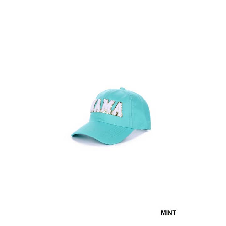 42POPS - Wholesale Baseball Cap - Women's - ..SI-26426 Mama Chenille Patch Cotton Baseball Cap Hat