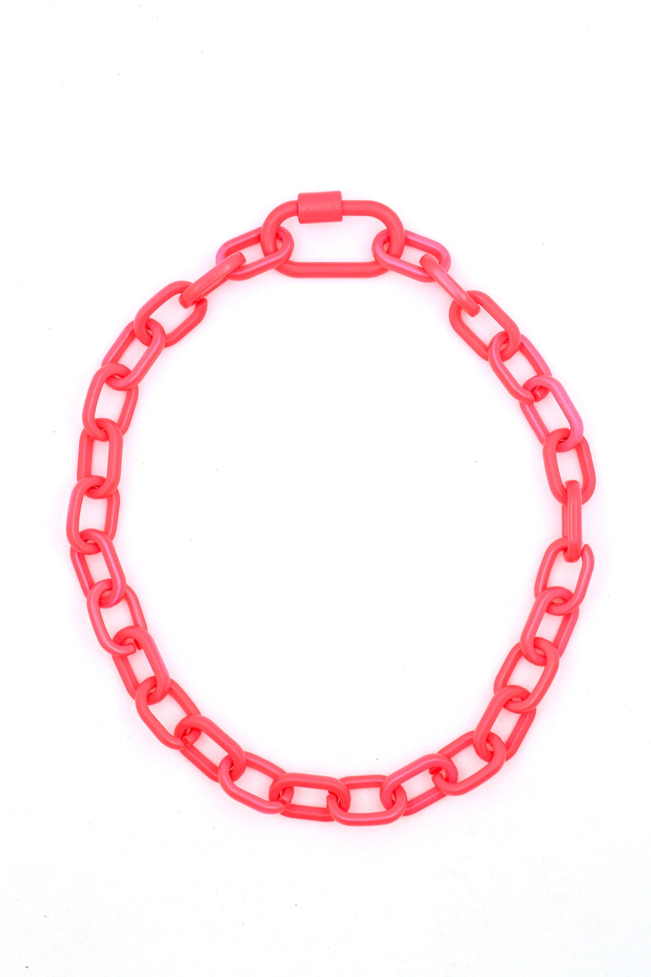 Woman Shops World - Wholesale Link & Chain Necklace - Luxe Link Enamel Chain Necklace, Assorted Colors1