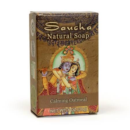 100% Natural Soap Bar - Travel size Calming Oatmeal 1 oz for wholesale by Prabhuji's Gifts