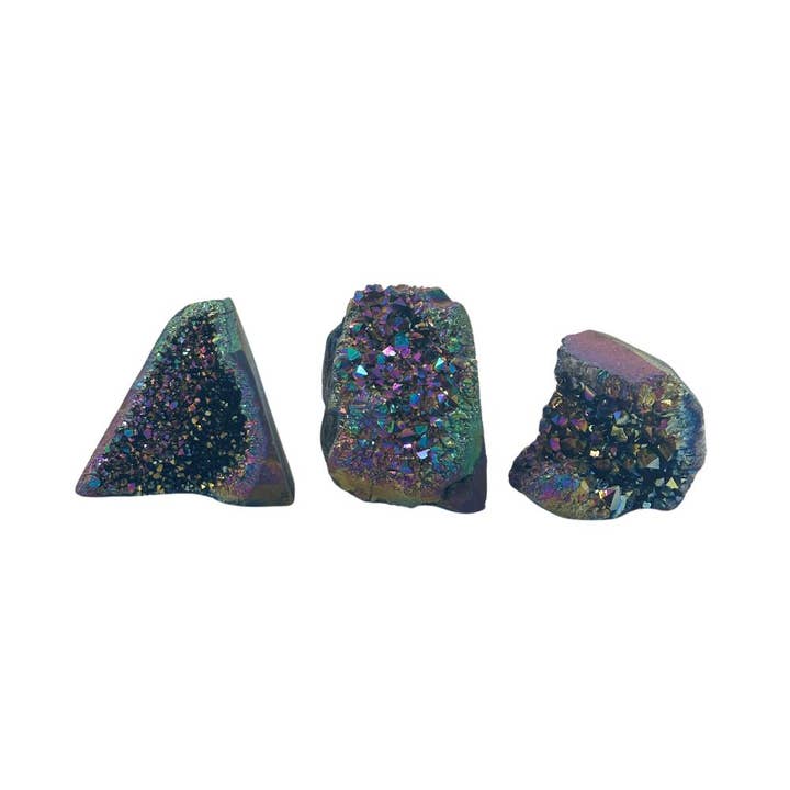 Earths Elements Wholesale - Wholesale Spiritual Stone/Crystal - Geode - Cut Base Rainbow Aura, Small