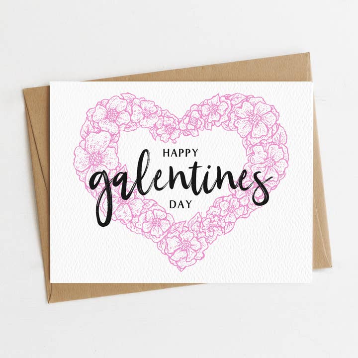 Happy Galentine's Day Card, Valentine's Day Card for Friends for wholesale by Blue Thistle