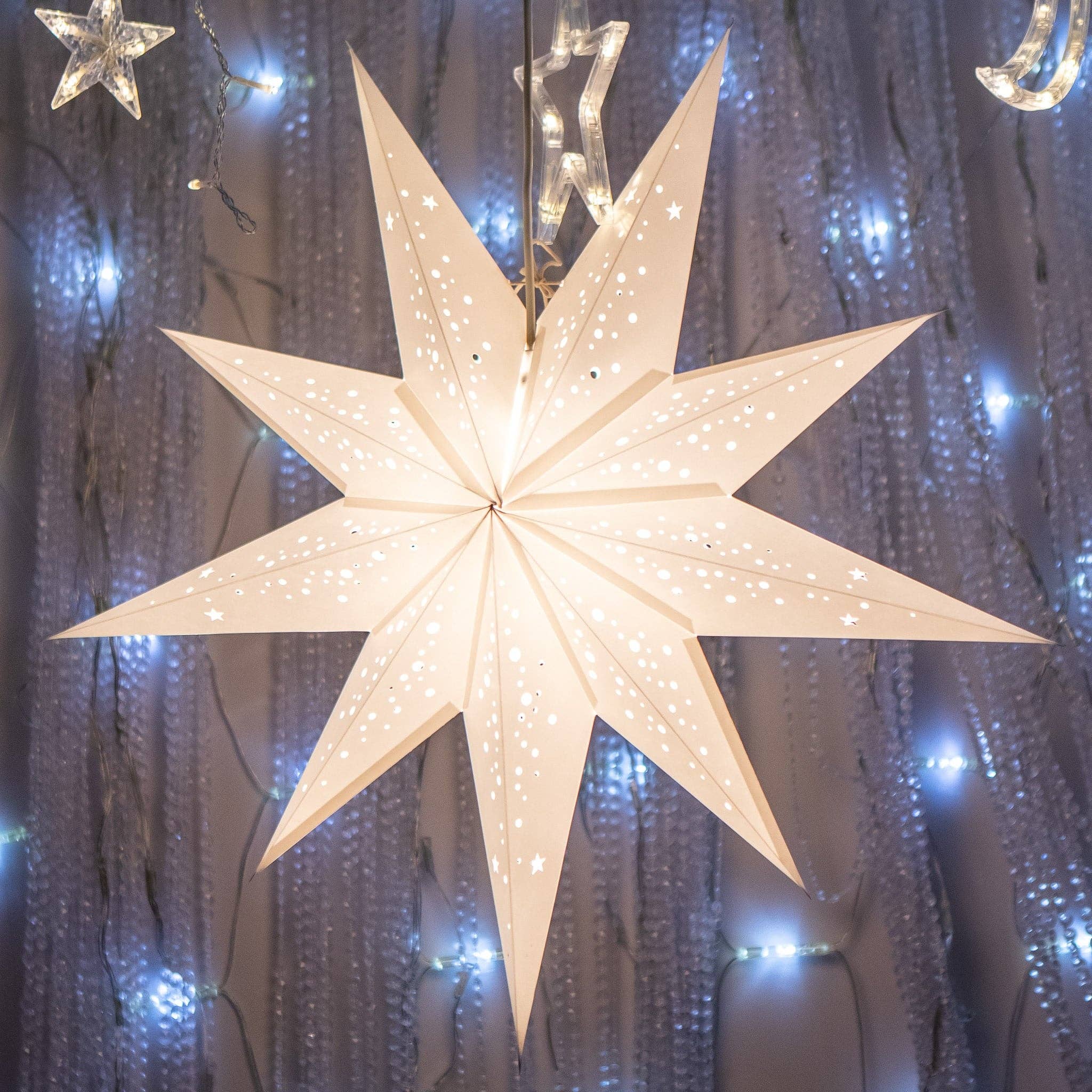 weiß Paper Star Laterne - Prosecco für den Großhandel auf Faire3