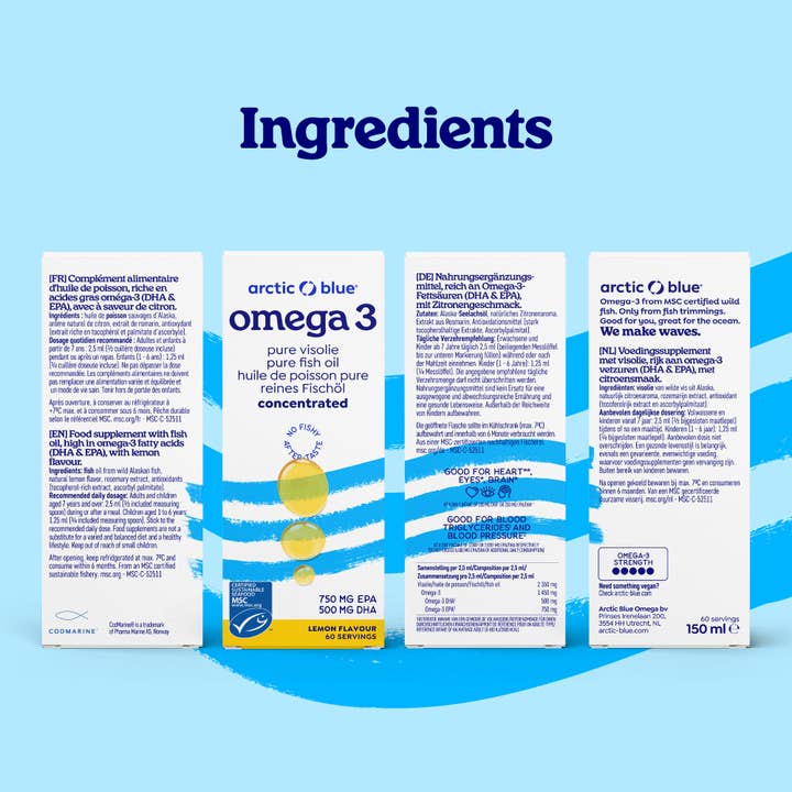 Arctic Blue - Wholesale Oral Supplement/Vitamin - Fish Oil Concentrated DHA EPA - Lemon1