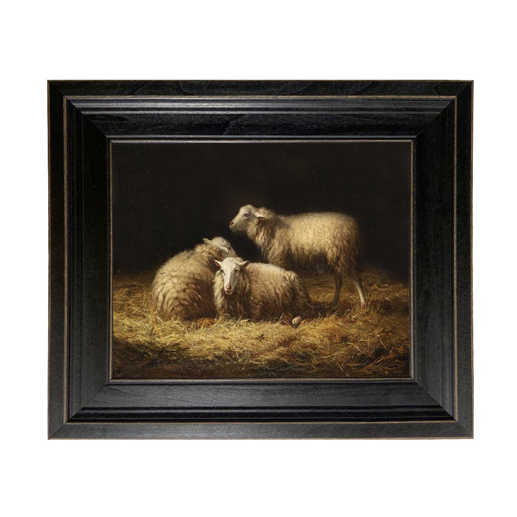 Madison Bay Co. - Historical Home Decor Reproductions - Wholesale Painting/Drawing - Sheep in the Hay Framed Painting Print on Canvas13