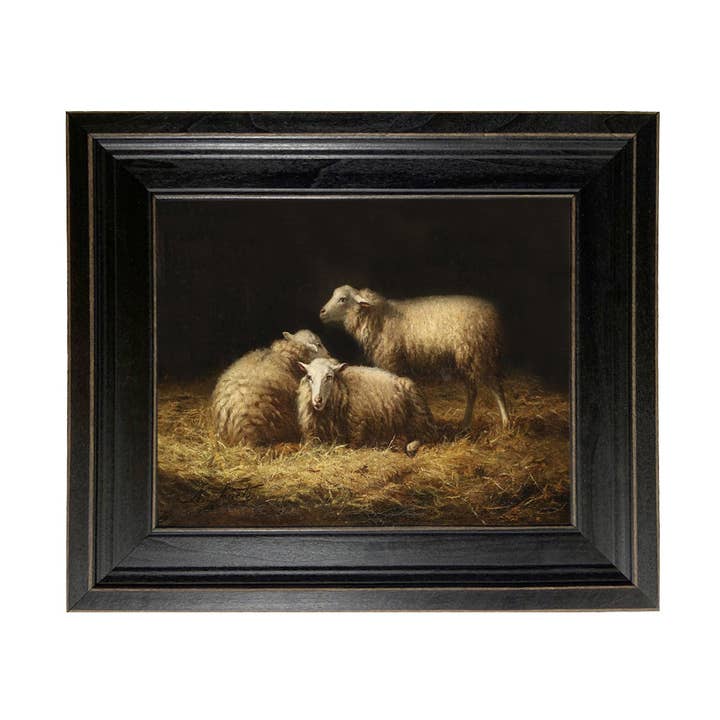 Madison Bay Co. - Historical Home Decor Reproductions - Wholesale Painting/Drawing - Sheep in the Hay Framed Painting Print on Canvas13