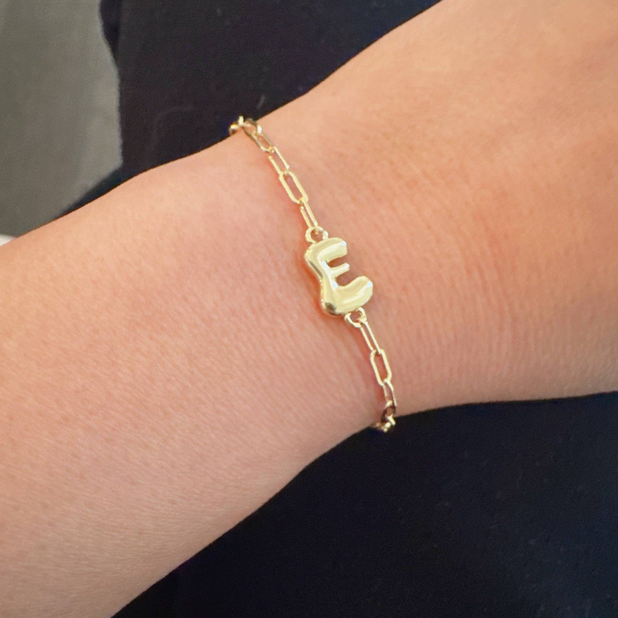 Ellison+Young - Wholesale Link & Chain Bracelet - Mini Balloon Initial Bracelet3