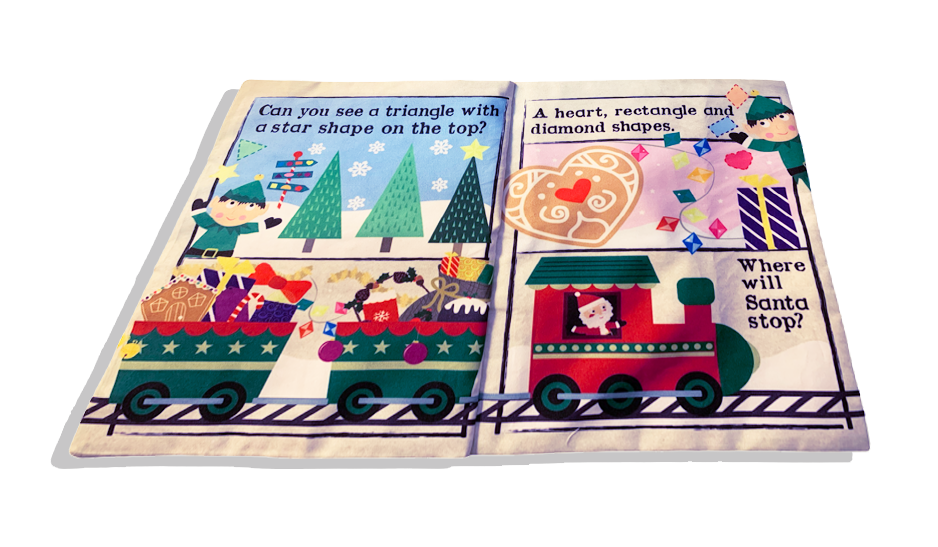 Jo & Nic's Crinkly Cloth Books - Wholesale Baby & Toddler Book (0-2) - Nursery Times Crinkly Newspaper - Christmas Shapes1