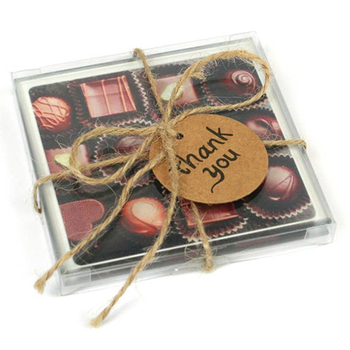 S-2 Chocolate Coasters – Thank you for wholesale by Black Ginger