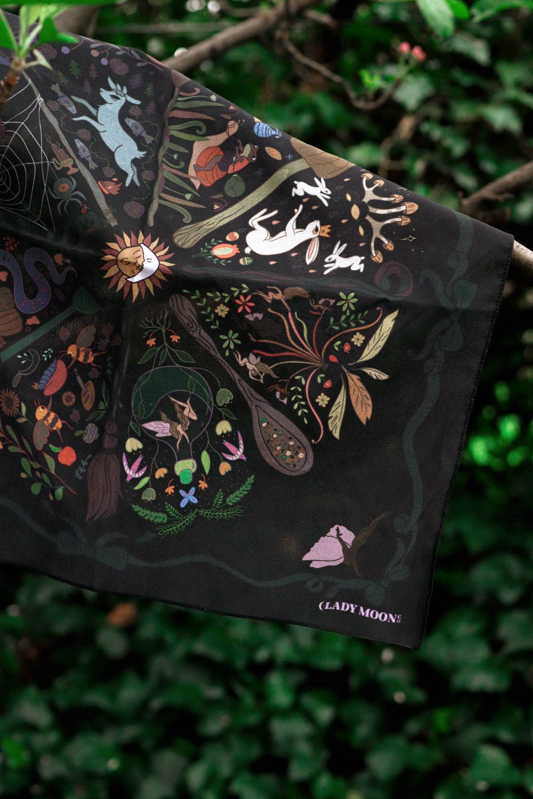 Lady Moon Co.® - Vente Bandana – femme - Bandana en tissu d'autel : Roue des Fées6