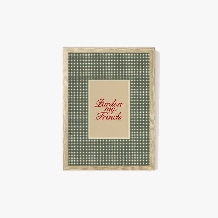 Lune Club - Wholesale Art Print - Pardon My French Checkered Print19