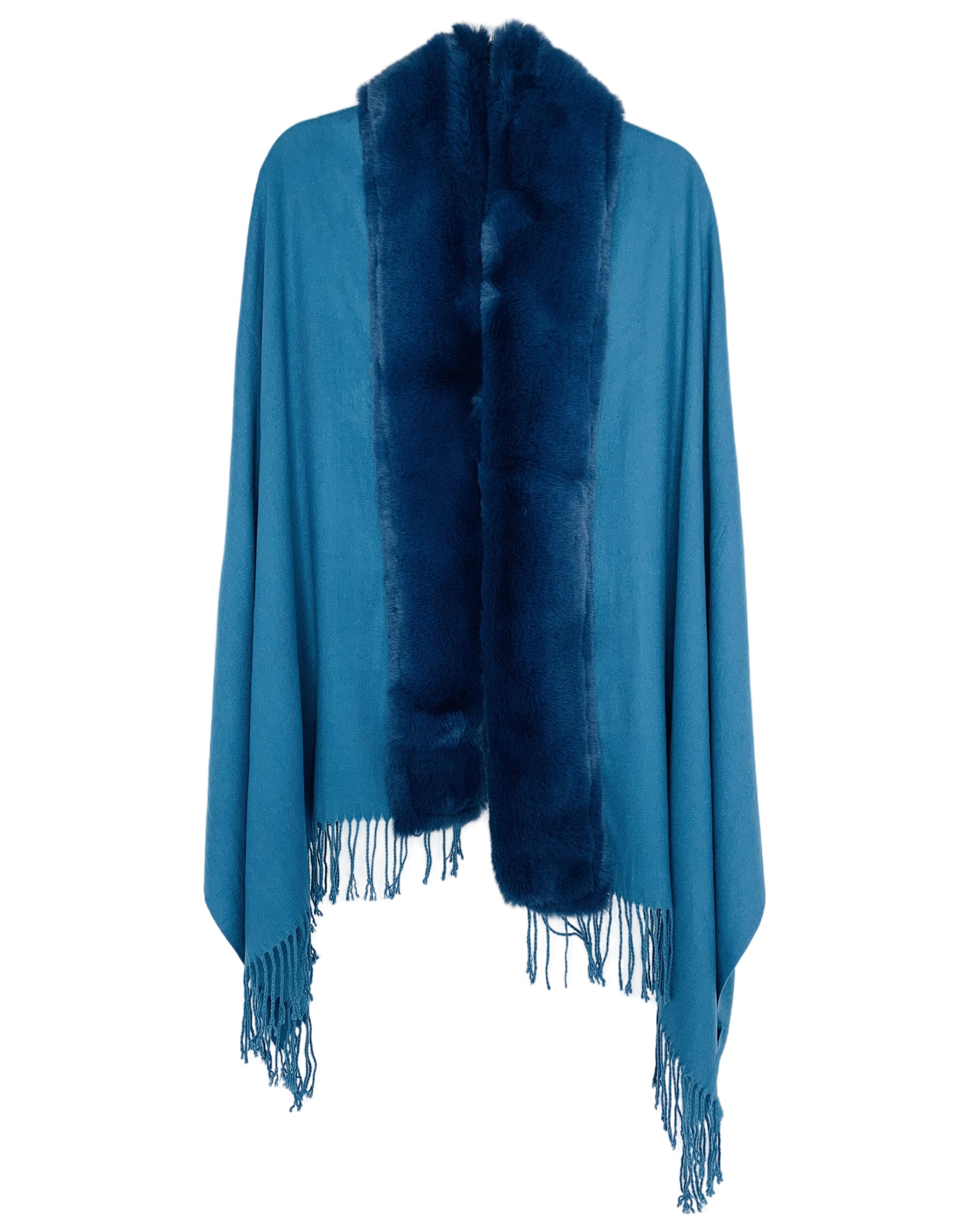 JC Sunny Fashion – wholesale Scarf – Women's – 16 Colors-Faux Fur Trim Softer Than Cashmere Shawl/Scarf11