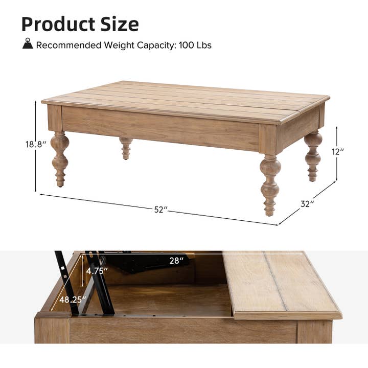Karat Home - Wholesale Coffee Table - Angelica Lift Top Coffee Table
