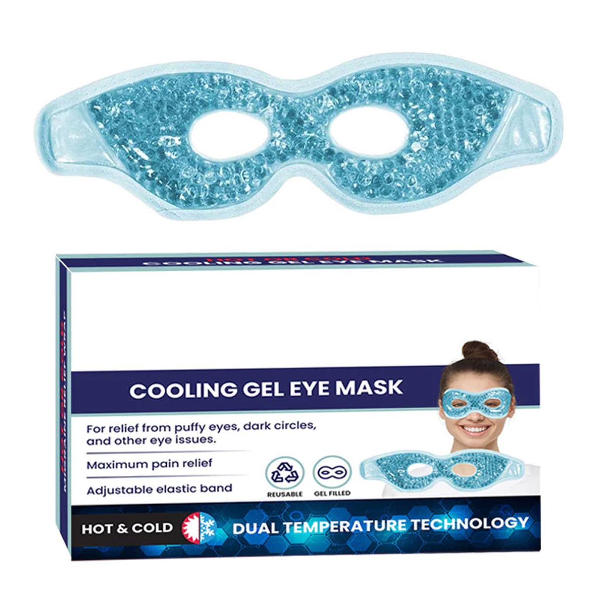 Extreme Fit Wholesale - Wholesale Sleep/Eye Mask - Hot Cold Therapy Eye Mask & Headband Wrap for Migraines1