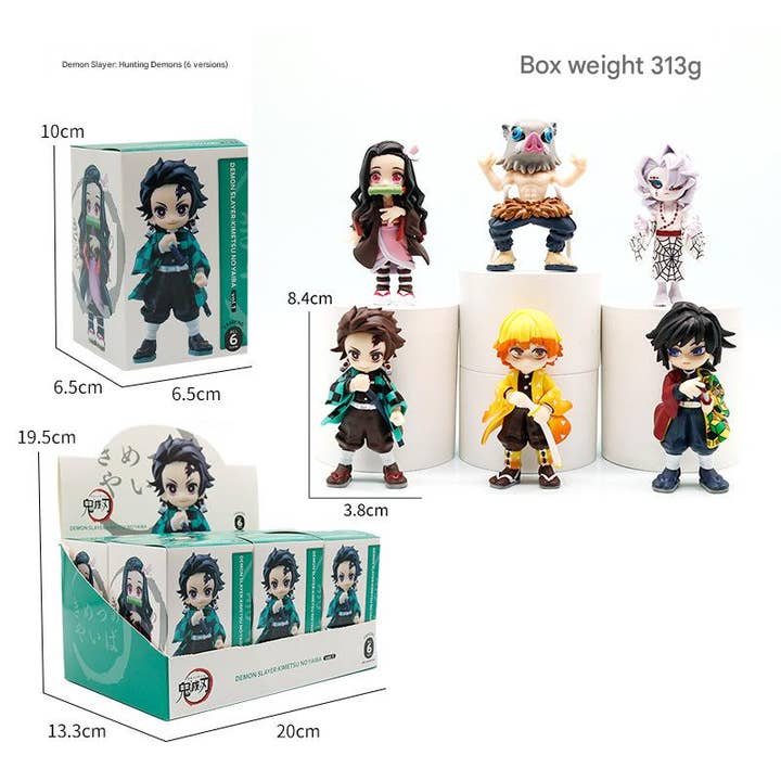 Demon Slayer: Kimetsu no Yaiba characters dolls blind box-6unit for wholesale by Little Trendy