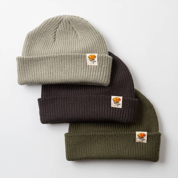 California Poppy Cable Beanie for wholesale by Upper Park Clothing