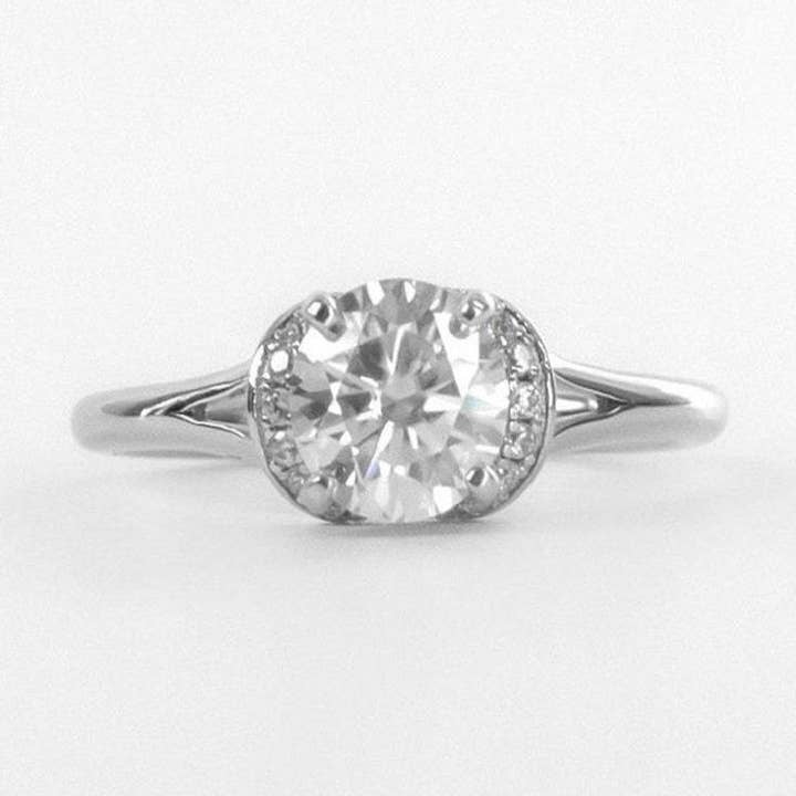 Vintage Style Moissanite Ring for wholesale by Senoval Jewelry Co.
