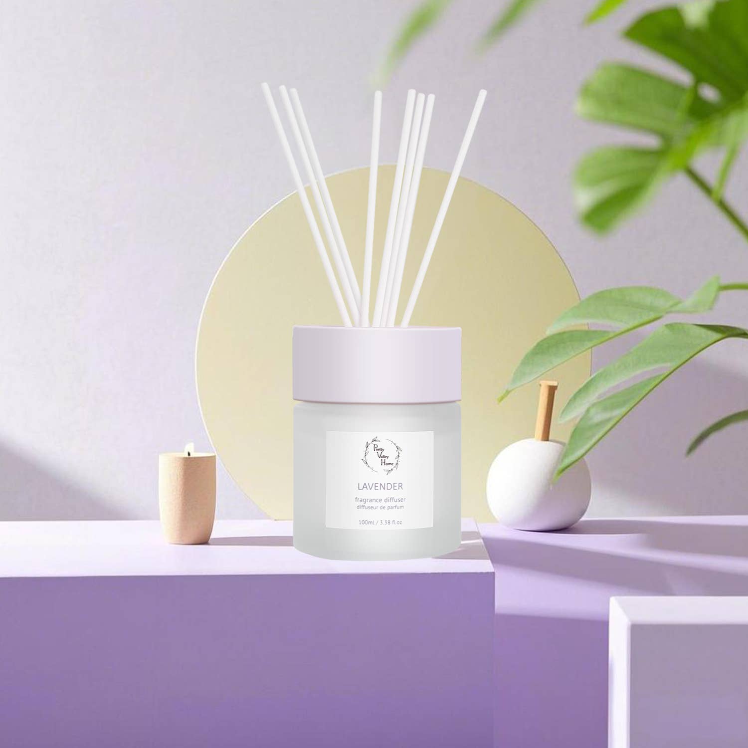 Pretty Valley Home - Wholesale Reed Diffuser - Reed Diffuser Set 100Ml / 3.38fl OZ Gift Box - Lavender2