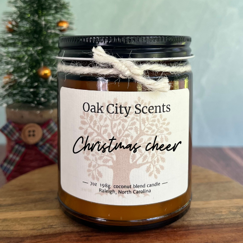 Oak City Scents - Wholesale Jar/Filled Candle - 3x3 Gift Boxed Christmas Cheer Holiday Candle1