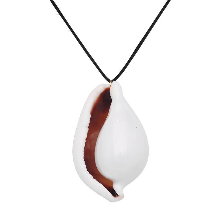 Mega Cowrie Shell Suede Necklace for wholesale by OIYA