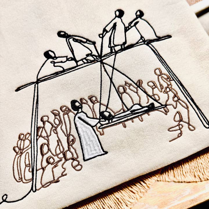 Gospel Gear Co - Vente T-shirt – unisexe - Chemise brodée "Jésus guérit le paralysé"1