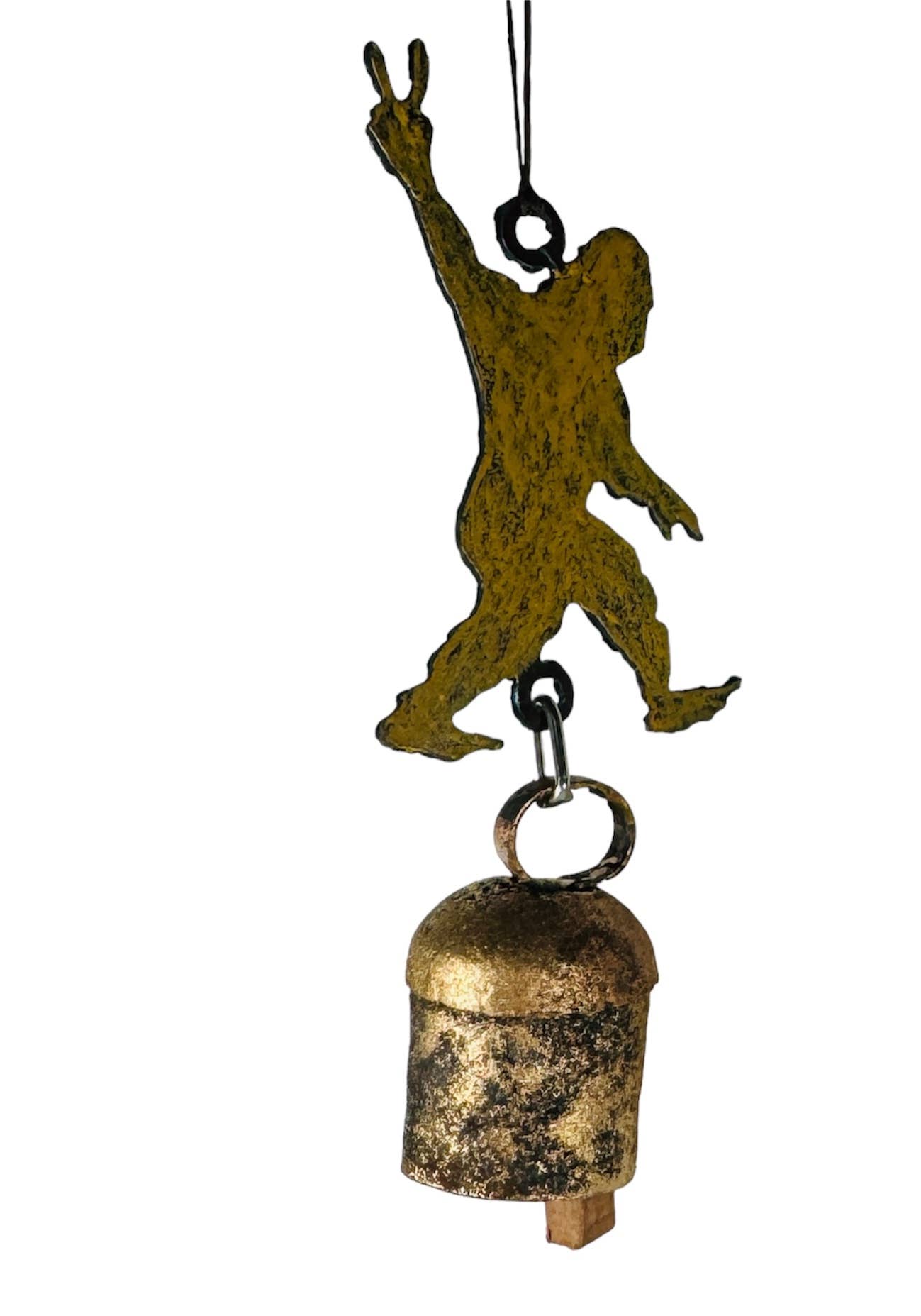 Whimsies - Vendita all'ingrosso Decorazione - Campanello a vento Bigfoot, ornamento con simbolo della pace, regalo economico e conveniente4