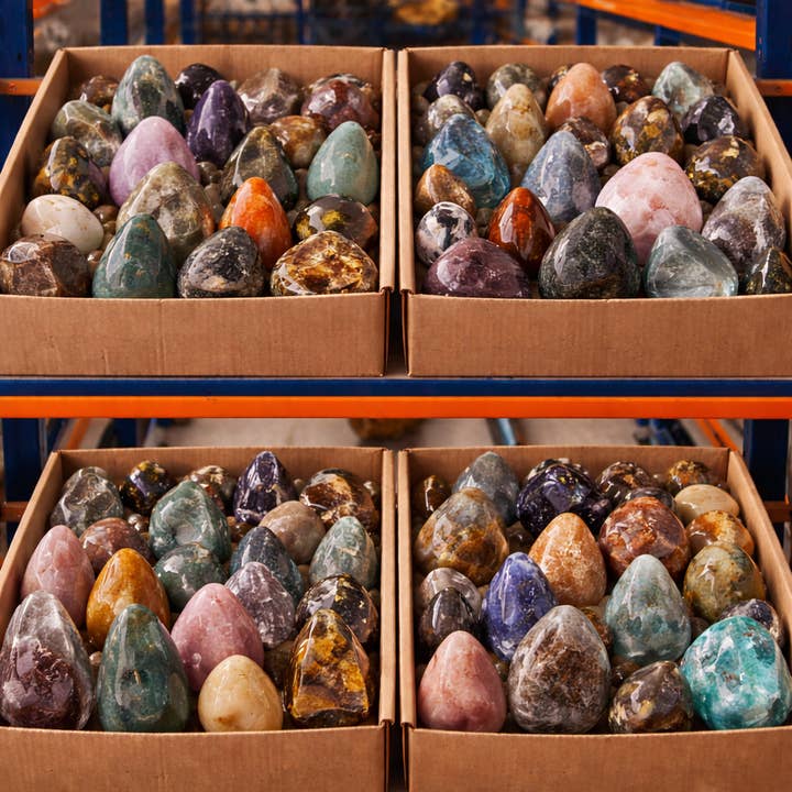 Mixed Crystal Freeform Variety Lot – 20 KG (No Selection) for wholesale by Kreateur Miami