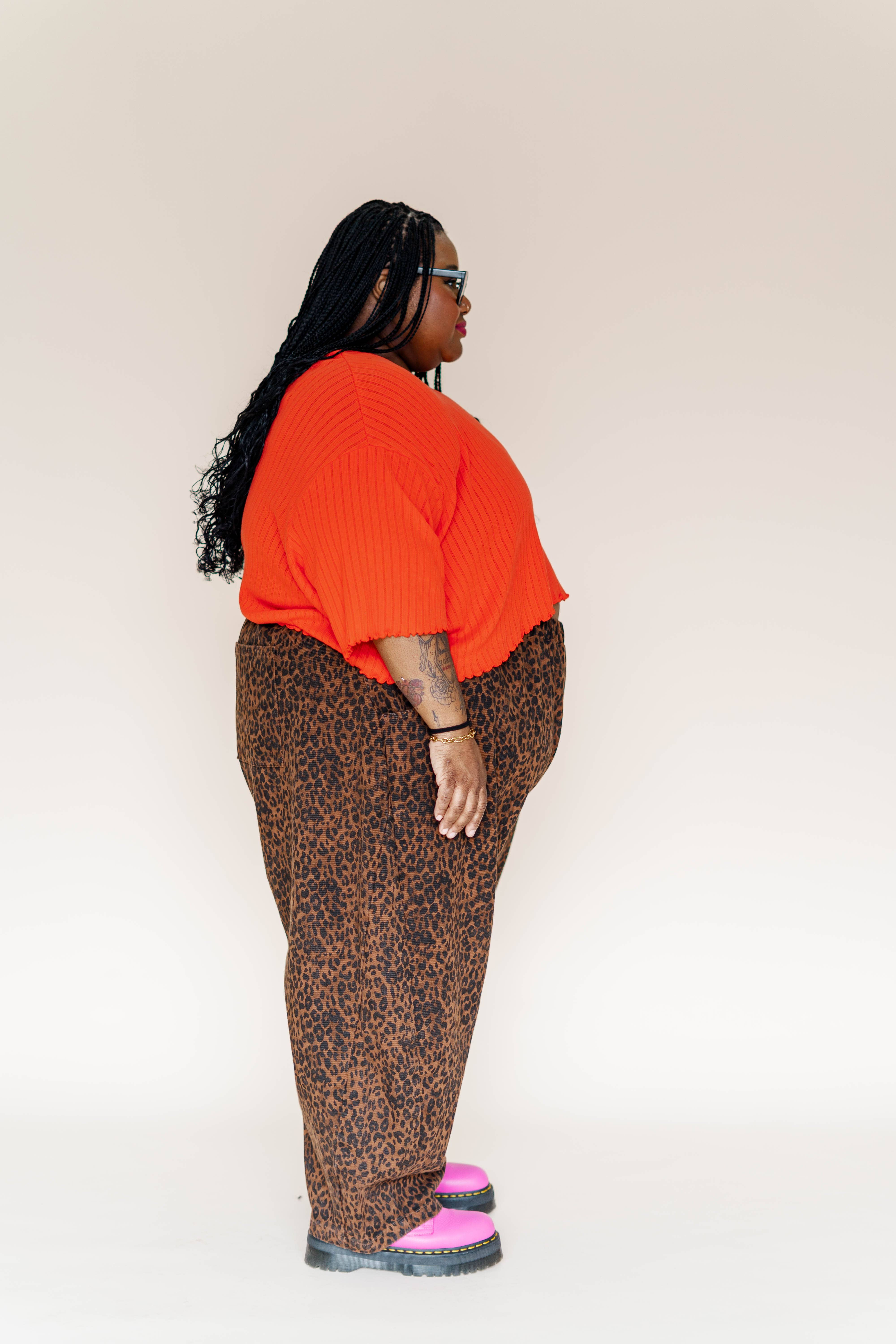 Nettle Studios - Wholesale Pants - Women's - Size Inclusive Gender Neutral Leopard Twill Balloon Pant2