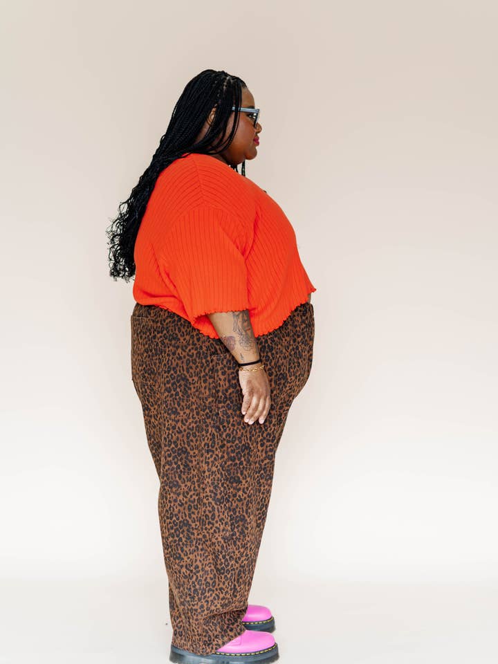 Nettle Studios - Wholesale Pants - Women's - Size Inclusive Gender Neutral Leopard Twill Balloon Pant2