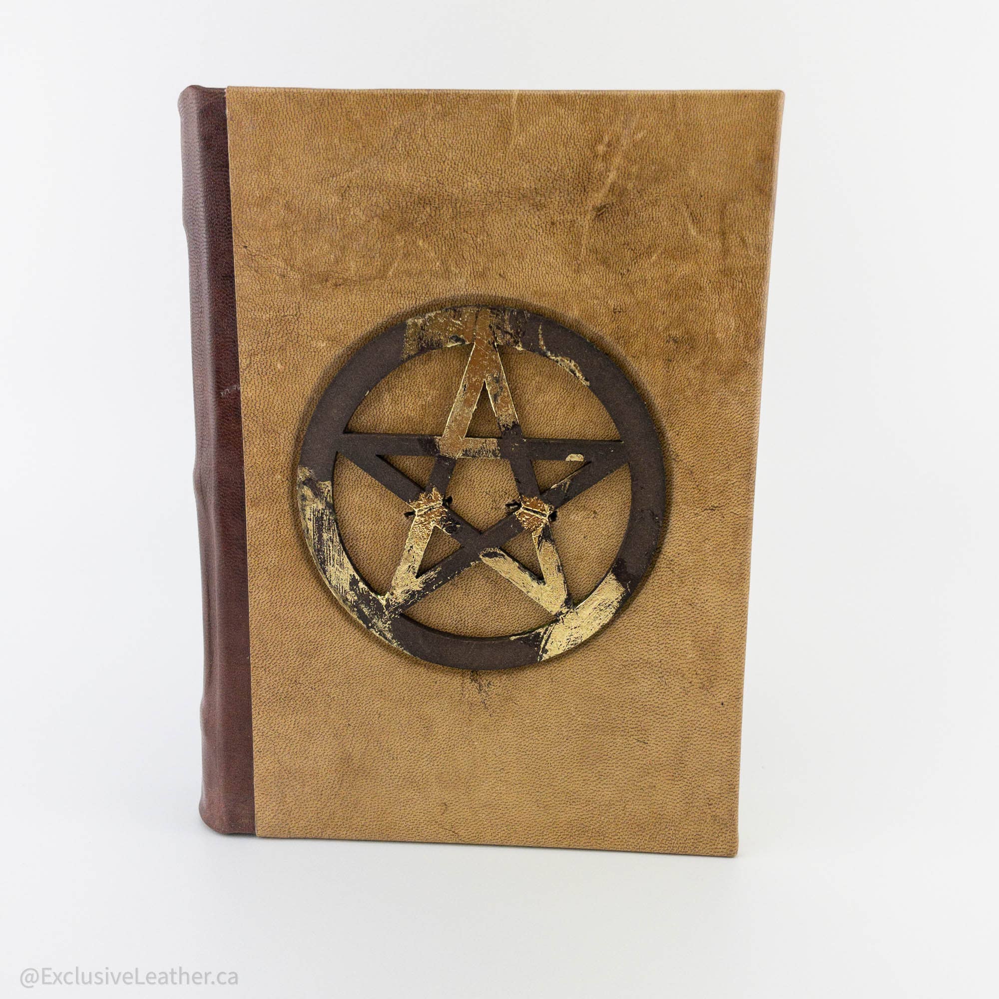 Exclusive Art Inc – Großhandel Tagebuch – Aufwendiges Pentagramm MDF / Lederjournal4