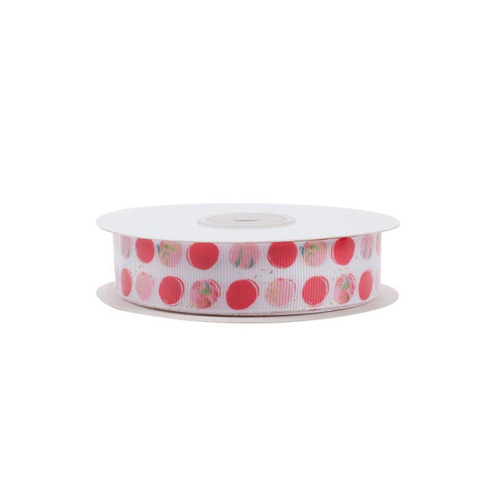 LA Ribbons Wholesale - Wholesale Ribbon - Gift Wrapping - 7/8" LOVE DOTS GROSGRAIN RIBBON