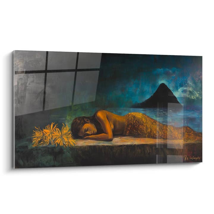 Tafel inspiriert von Manao tupapau von Paul Gauguin Nr. 1 – Hommage Berühmter Künstler für den Großhandel von Walensky