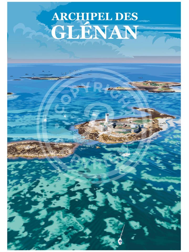 GLENAN ARCHIPEL POSTER - 30 X 40 CM voor wholesale door Printymania