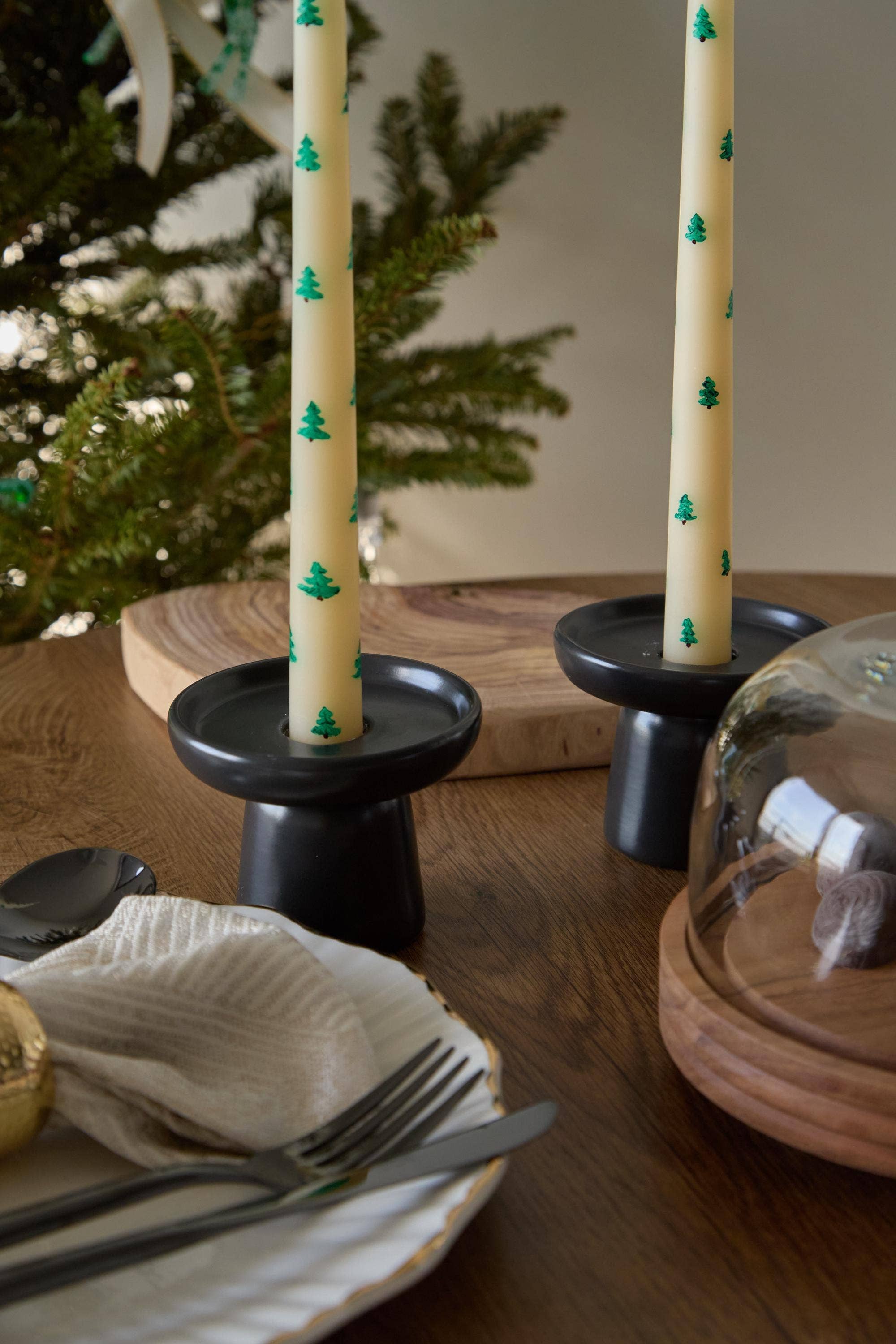 Aroma Therapy Candle - Wholesale Tapered Candle/Candlestick - Hand-Painted Christmas Tree Taper Candles - 1 pice5