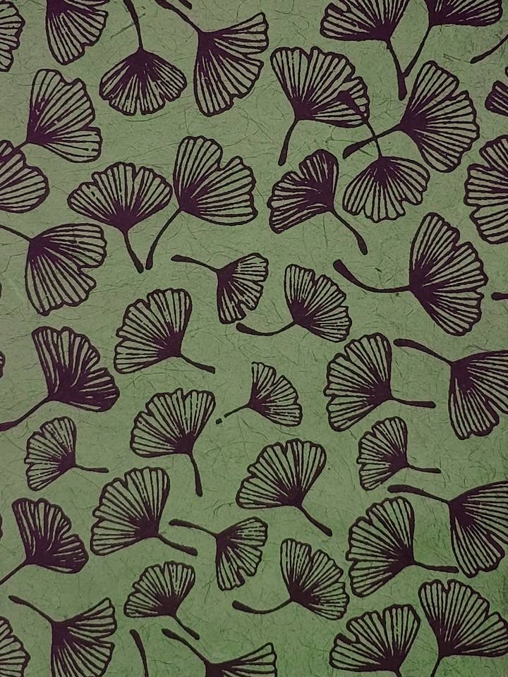 Fleur de trèfle Lokta, Marron profond sur Olive pour la vente par Aitoh Company