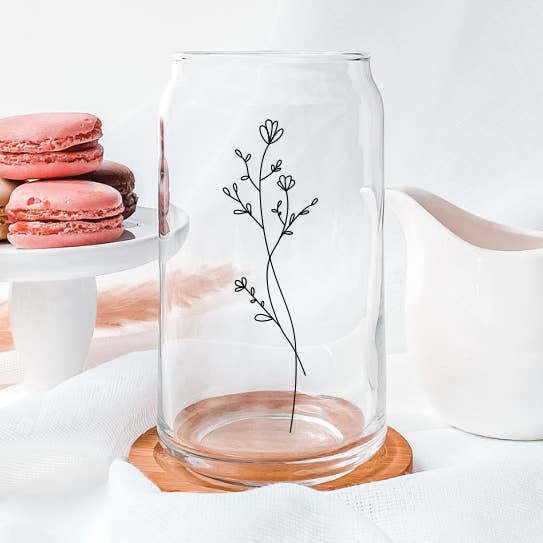 Croître avec Grâce - Libbey Glass Can pour la vente par Creative Loops Co