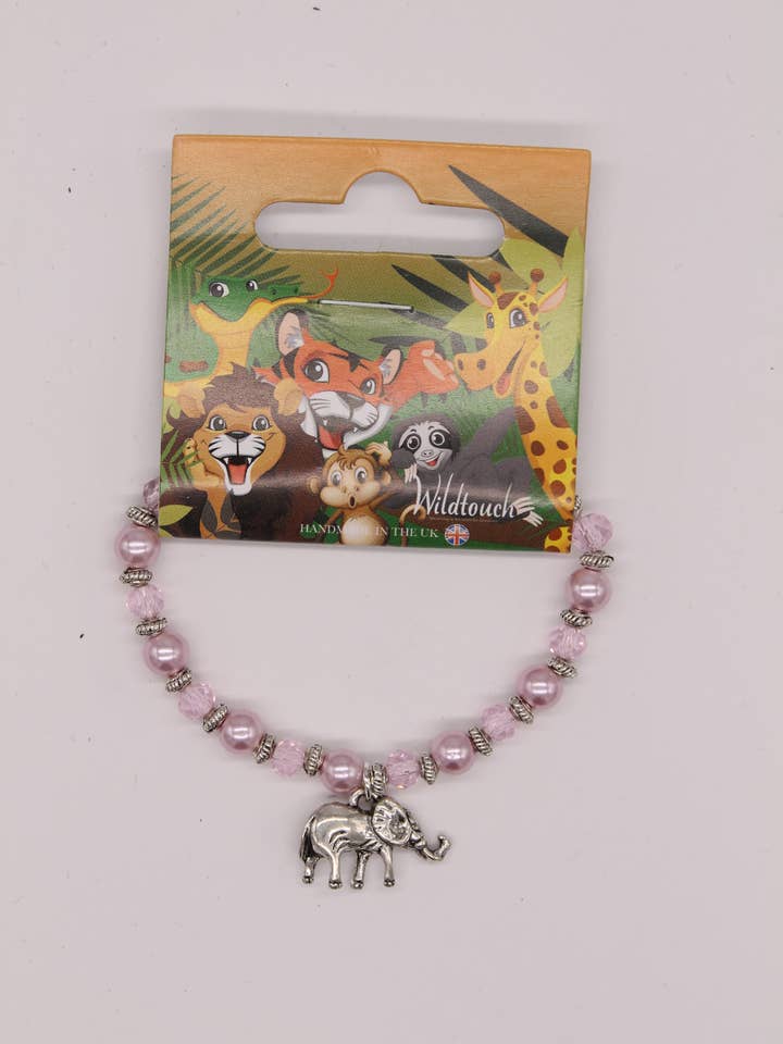 Kralenarmband met wilde dieren en een Tibetaanse bedeltje voor wholesale door Wildtouch