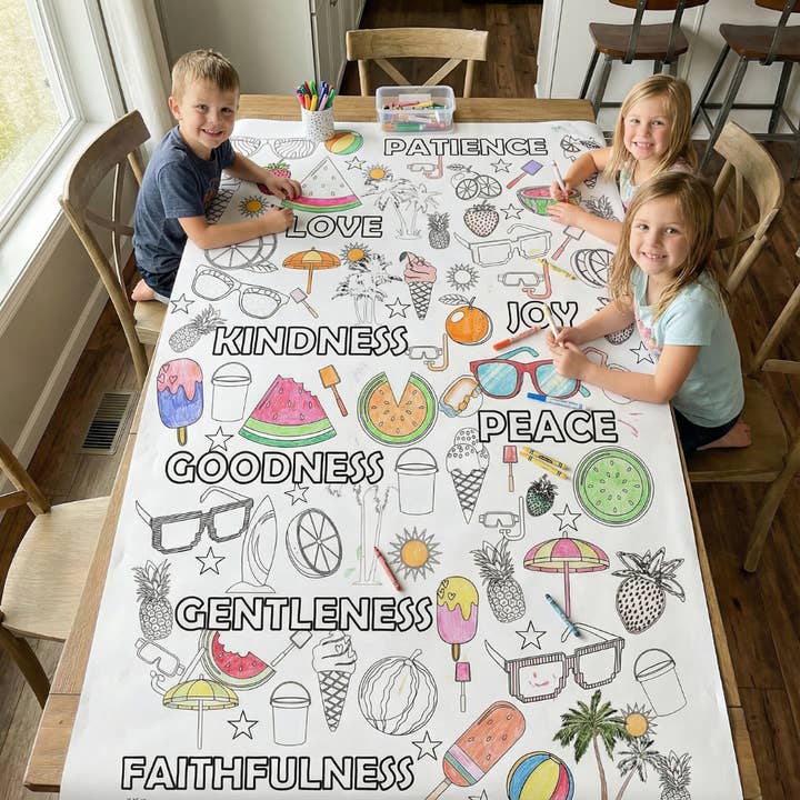 Fruit of the Spirit Coloring Poster | Children's Ministry for wholesale by Creative Crayons Workshop