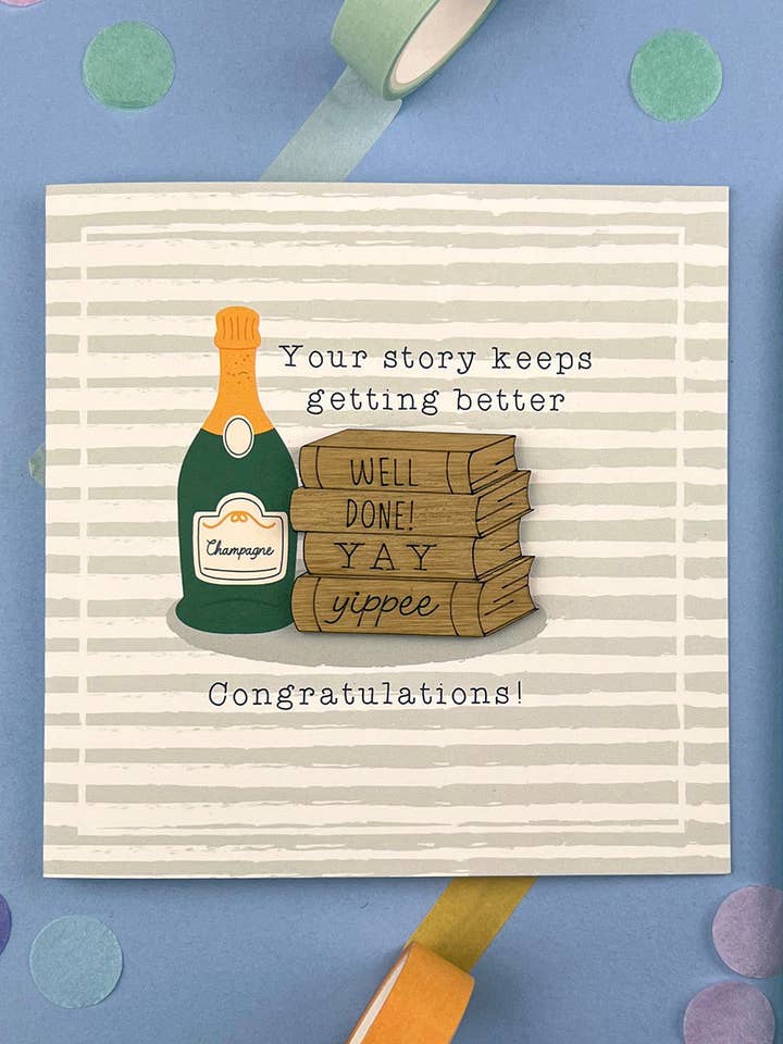 Gefeliciteerdkaart, je verhaal blijft beter worden! voor wholesale door KDee Designs