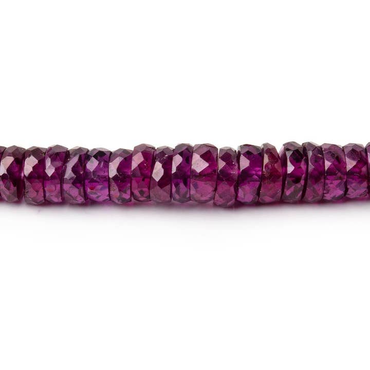 4-5mm Purple Garnet Faceted Heishi Beads 16 inch 240 pieces AAA for wholesale by Beads of Cambay