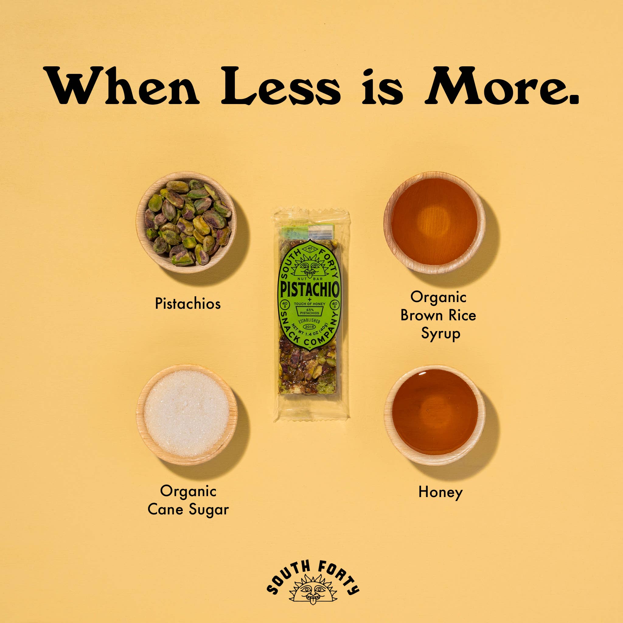 SOUTH FORTY SNACKS COMPANY - Vente Barres de céréales - Pack de 12, Barre de Noix Croquante Pistache (1,95 $ par unité)7