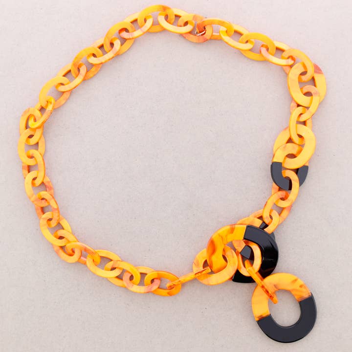 Collar Largo Eslabones Resina para venta al por mayor de Sonata