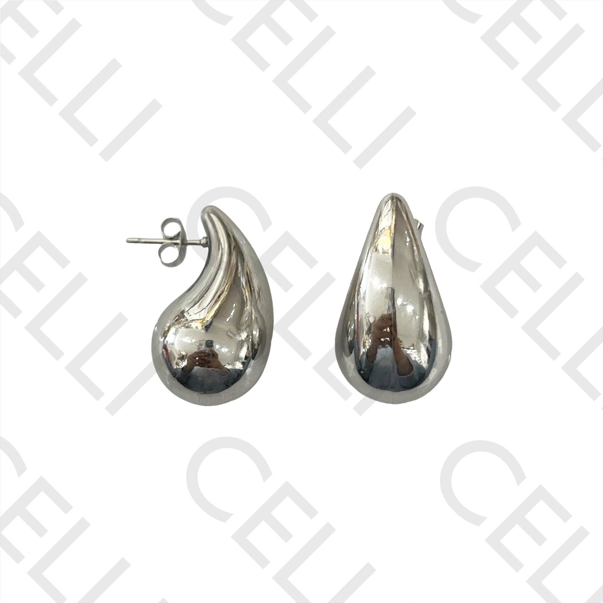 Celli Biju - Wholesale Stud/Post Earrings - Steel Earring - Smooth Drop5